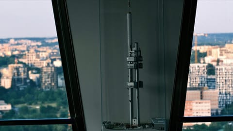 Žižkov TV tower — DSCF5767 Tower Park - Mahlerovy sady, Mahlerovy sady, Capital City of Prague | XF90mm f5.7 1/310s ISO500